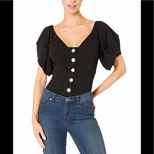 NWOT Free People Not so Basic Bodysuit in Black L